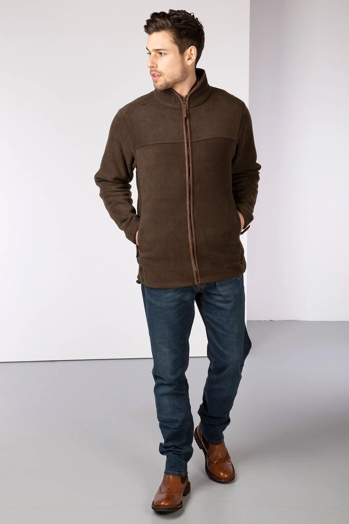 Men's Full Zip Fleece Jacket - Huggate