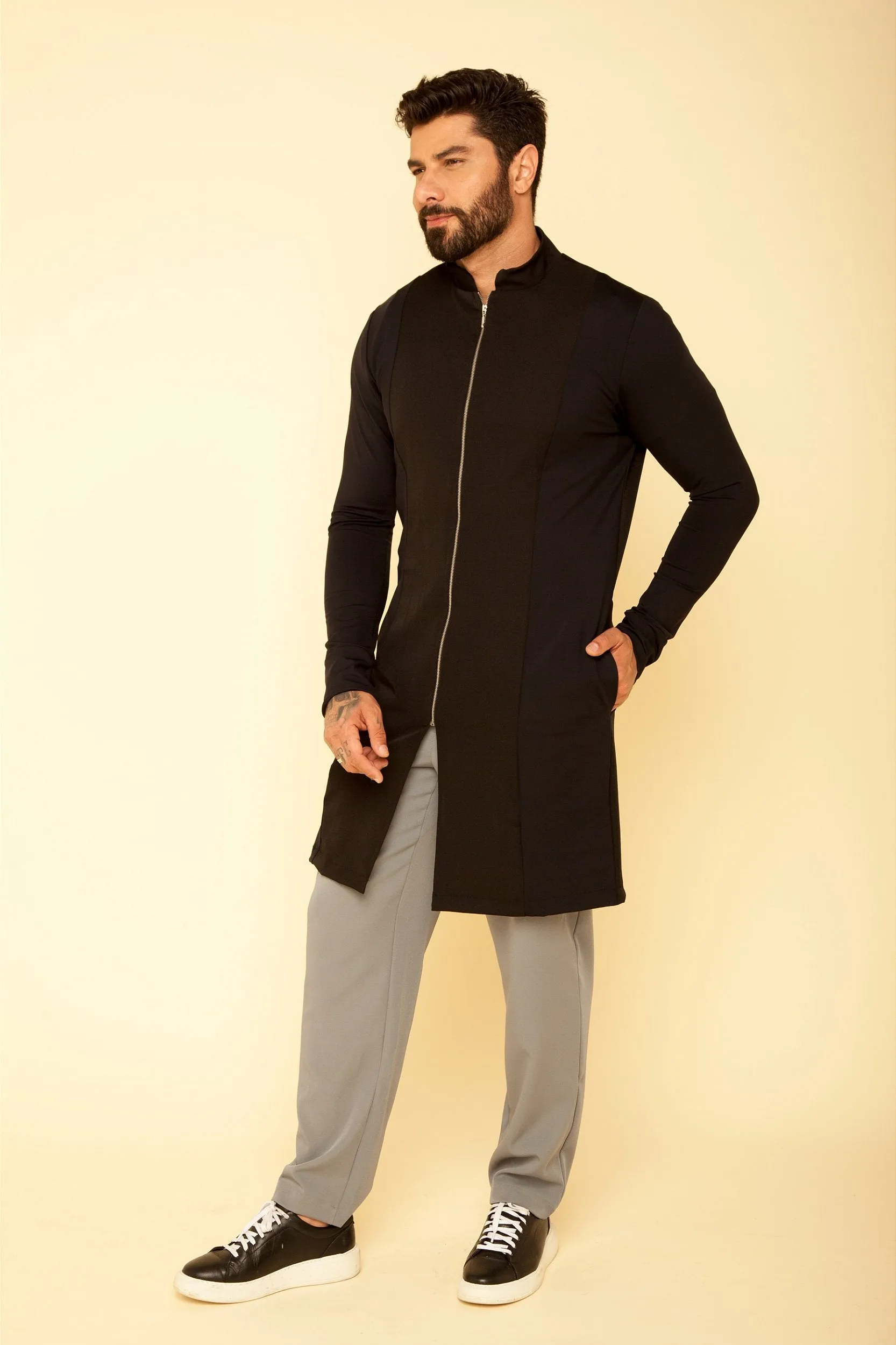 Men's Lab Coat Theo Black