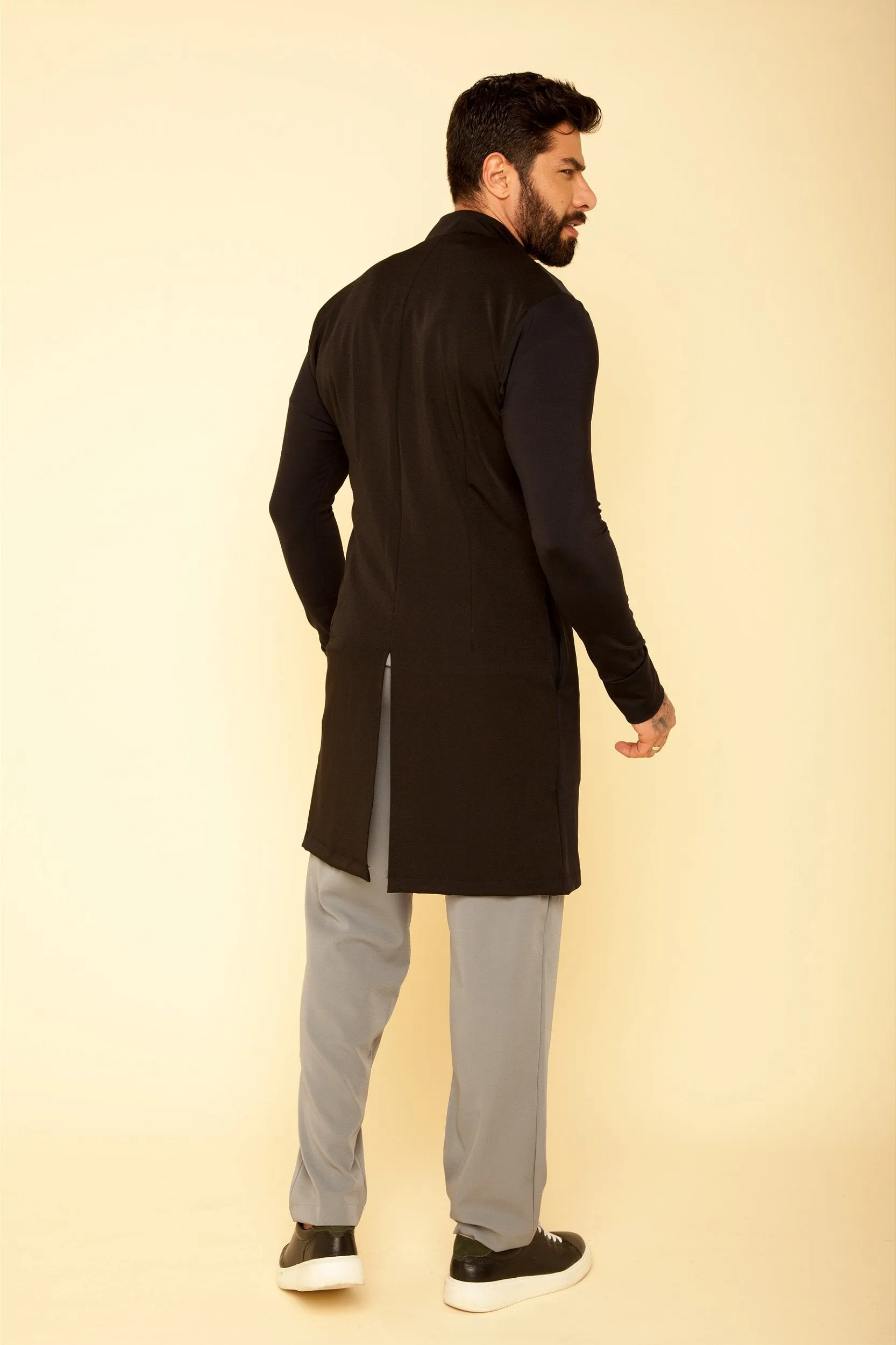 Men's Lab Coat Theo Black