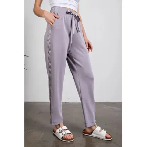Modal Poly Span Jogger with Side Satin Detail Mystic Grey