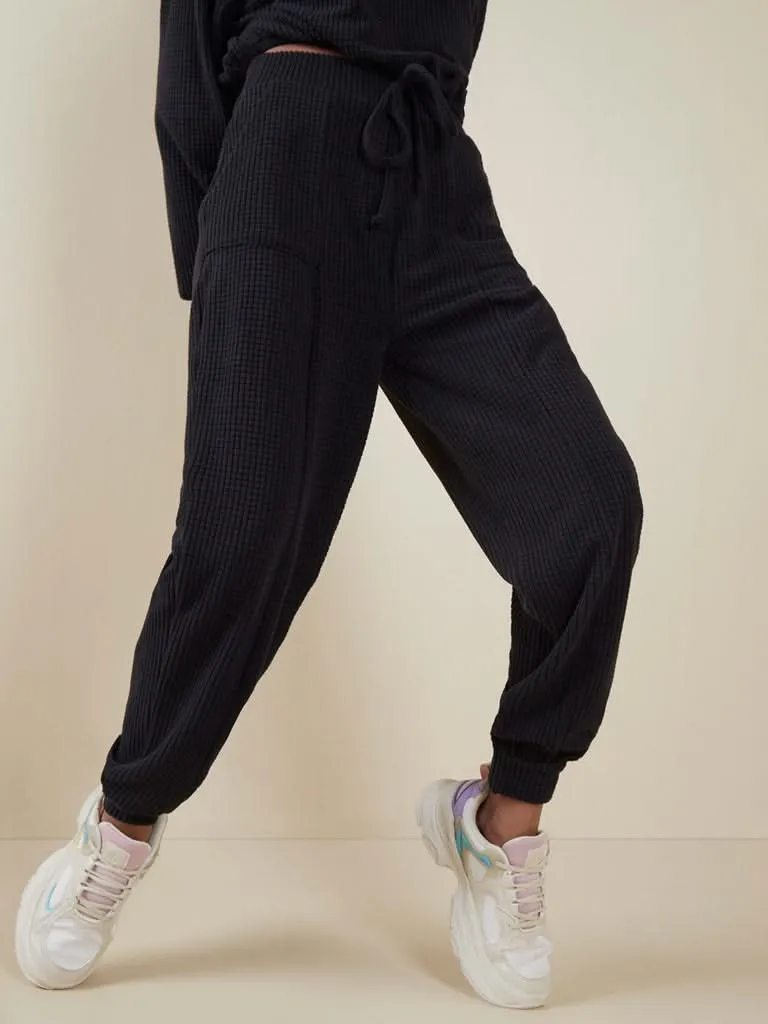 Nuon Black Textured Joggers