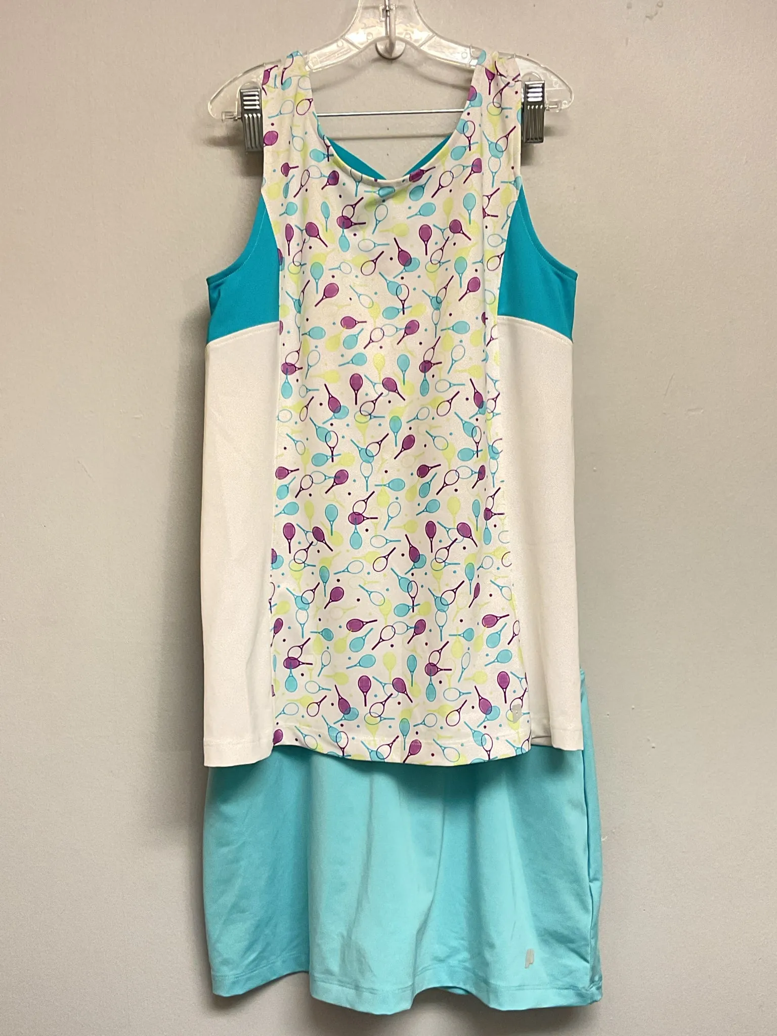 Prince Size 14 Turquoise & White Polyester & Spandex Big Girls 2-Piece Set