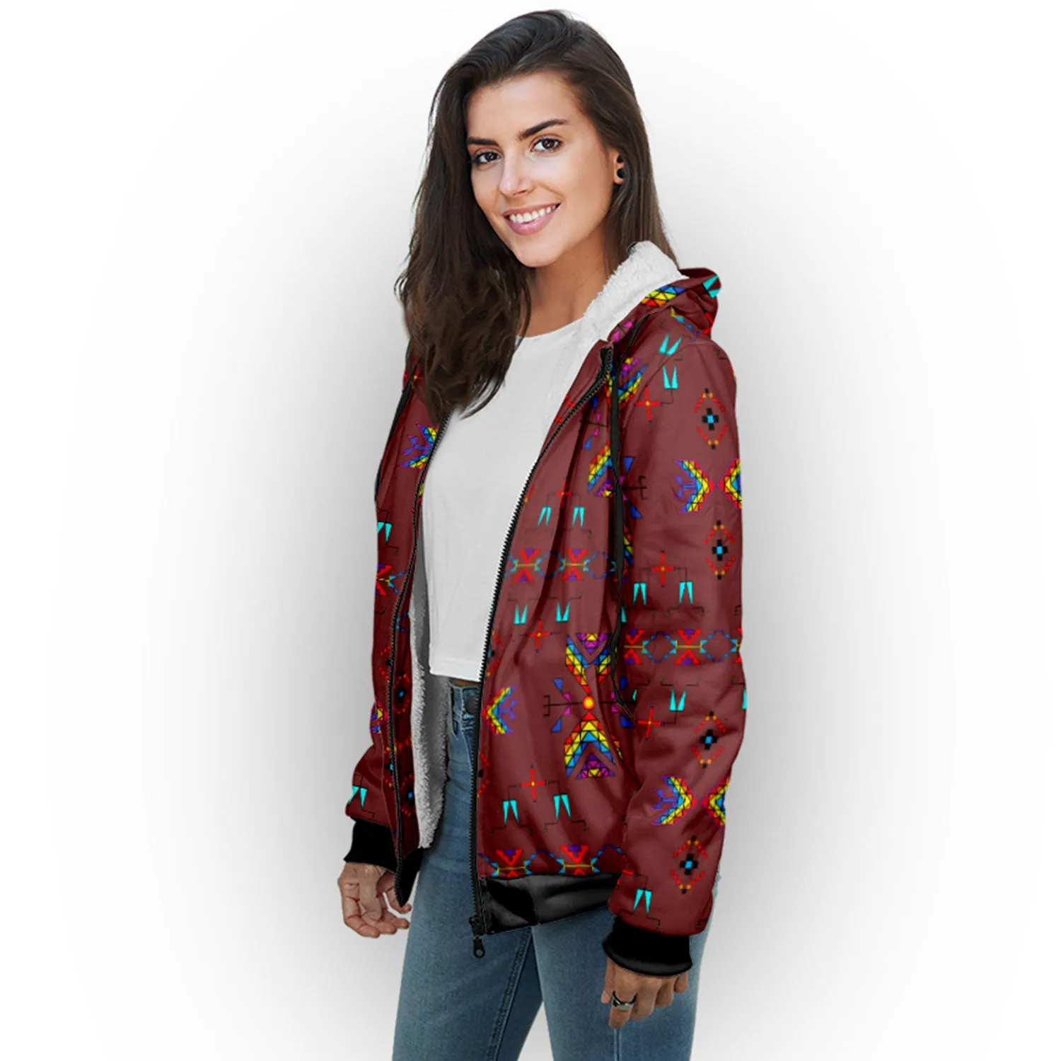 Rainy Chief Earth Clay Sherpa Hoodie
