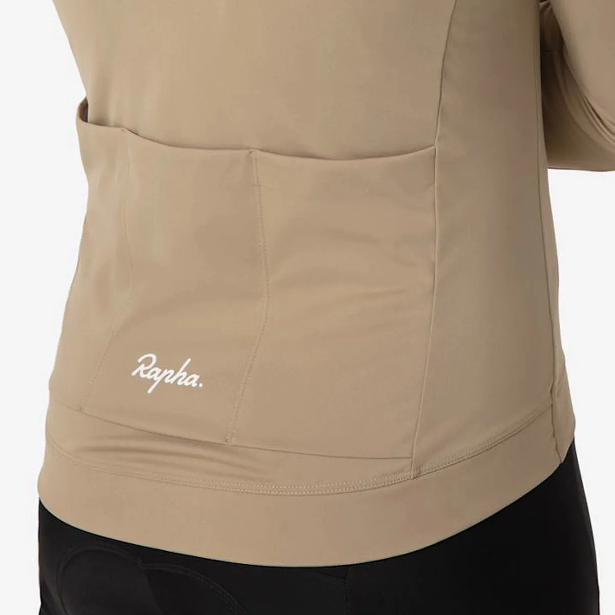 RAPHA Core Thermal Long Sleeve Jersey - THW Tan/White