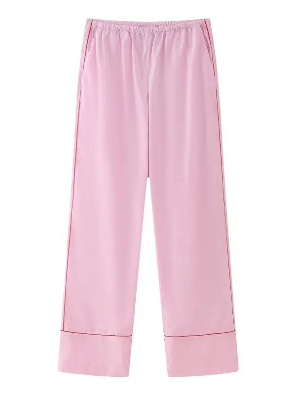 Relaxed Long Sleeve Shirt & Pants Loungewear Combo for Women