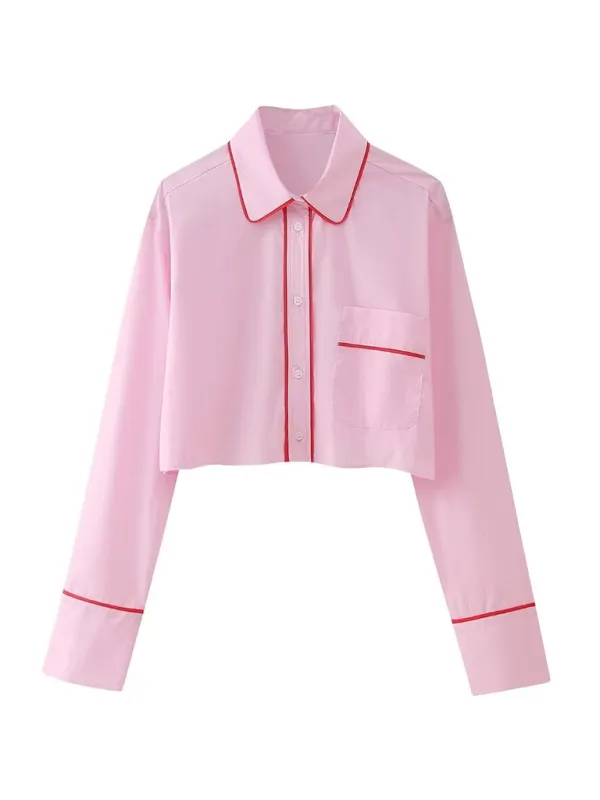 Relaxed Long Sleeve Shirt & Pants Loungewear Combo for Women