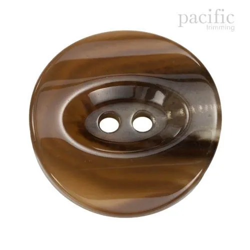 Round 2 Hole Polyester Jacket Coat Button