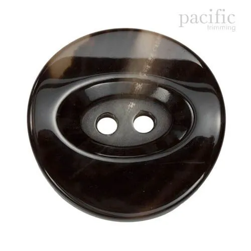 Round 2 Hole Polyester Jacket Coat Button