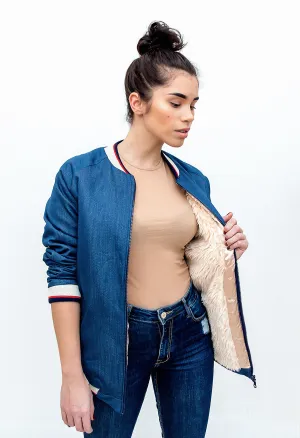 Shabeeg Denim Bomber