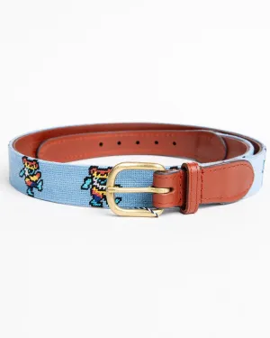 Smathers & Branson Grateful Dead Dancing Bears Tie Dye Needlepoint Belt