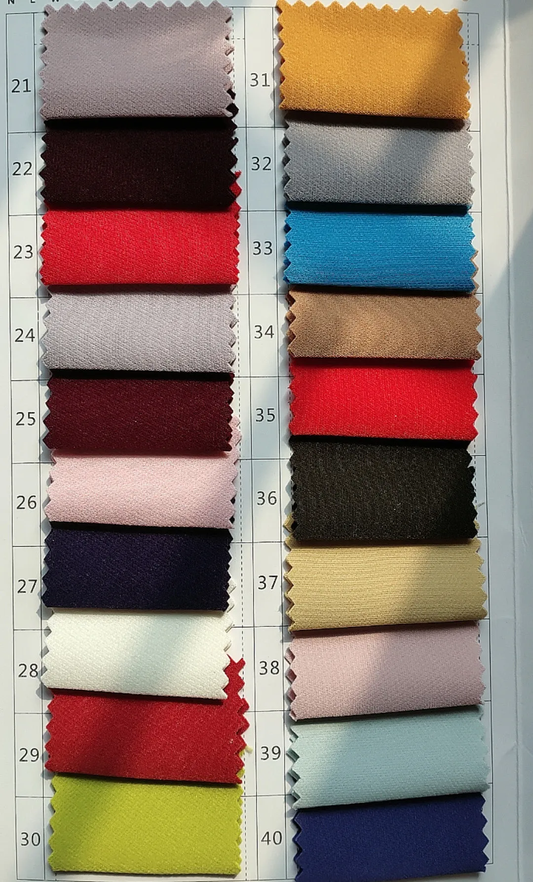 Spandex Color Swatch