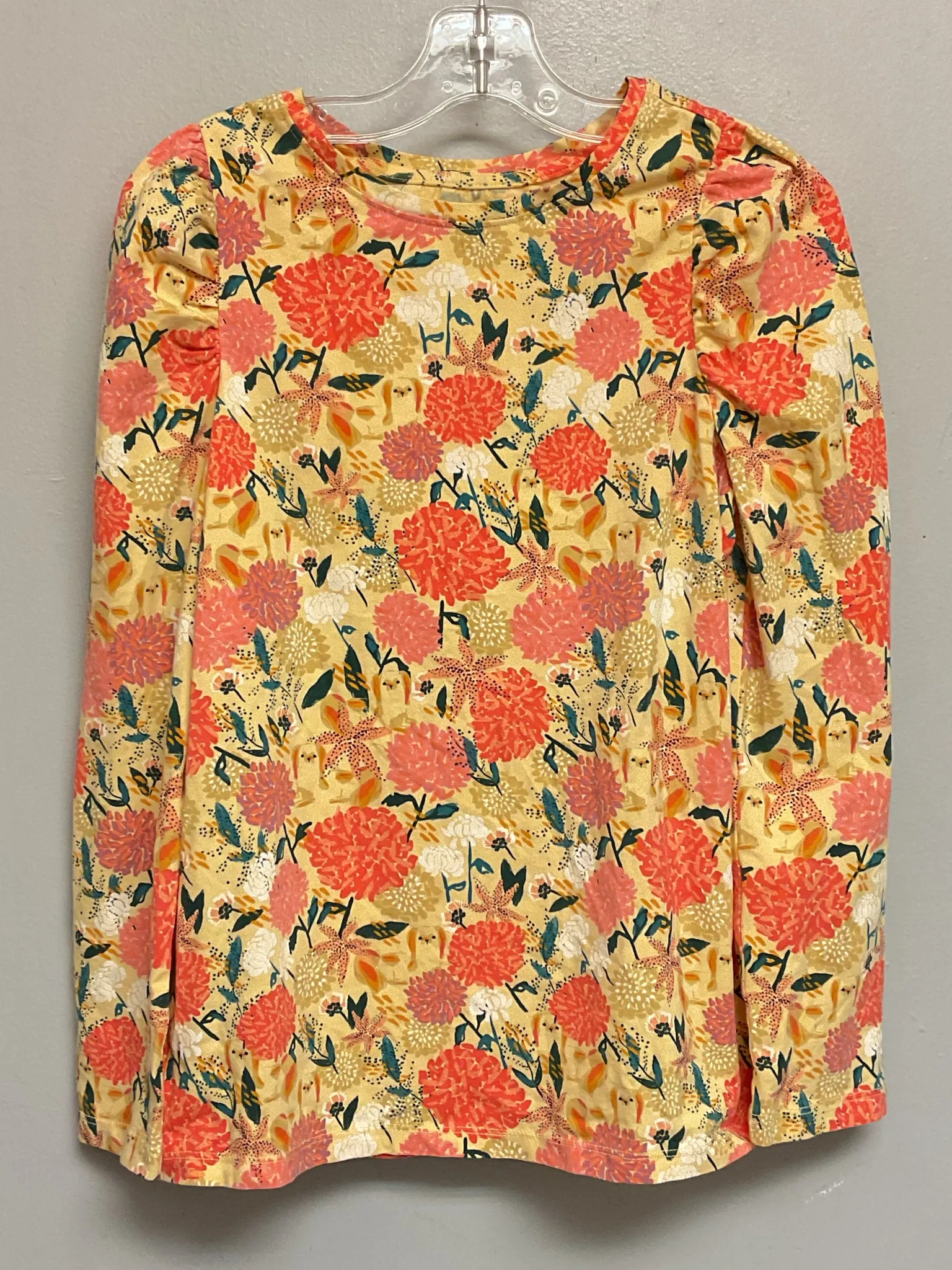 Tea Size 12 Orange Cotton & Spandex Big Girls Tees/Polos/Tunics