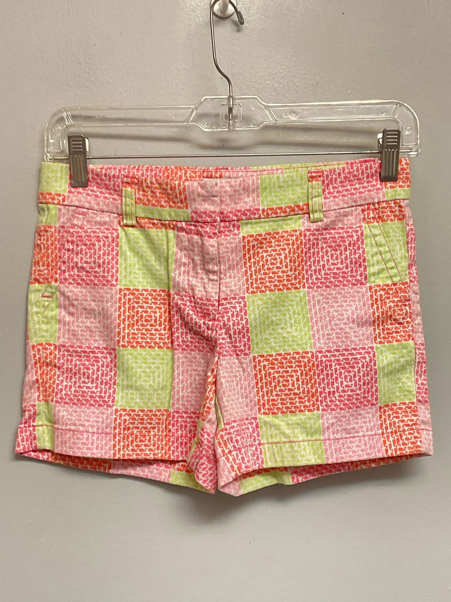 Vineyard Vines Size 12 Pink & Green Cotton & Spandex Big Girls Shorts