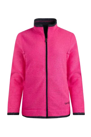 Weird Fish 14 Begonia Pink Ariana Eco Full Zip Grid Fleece