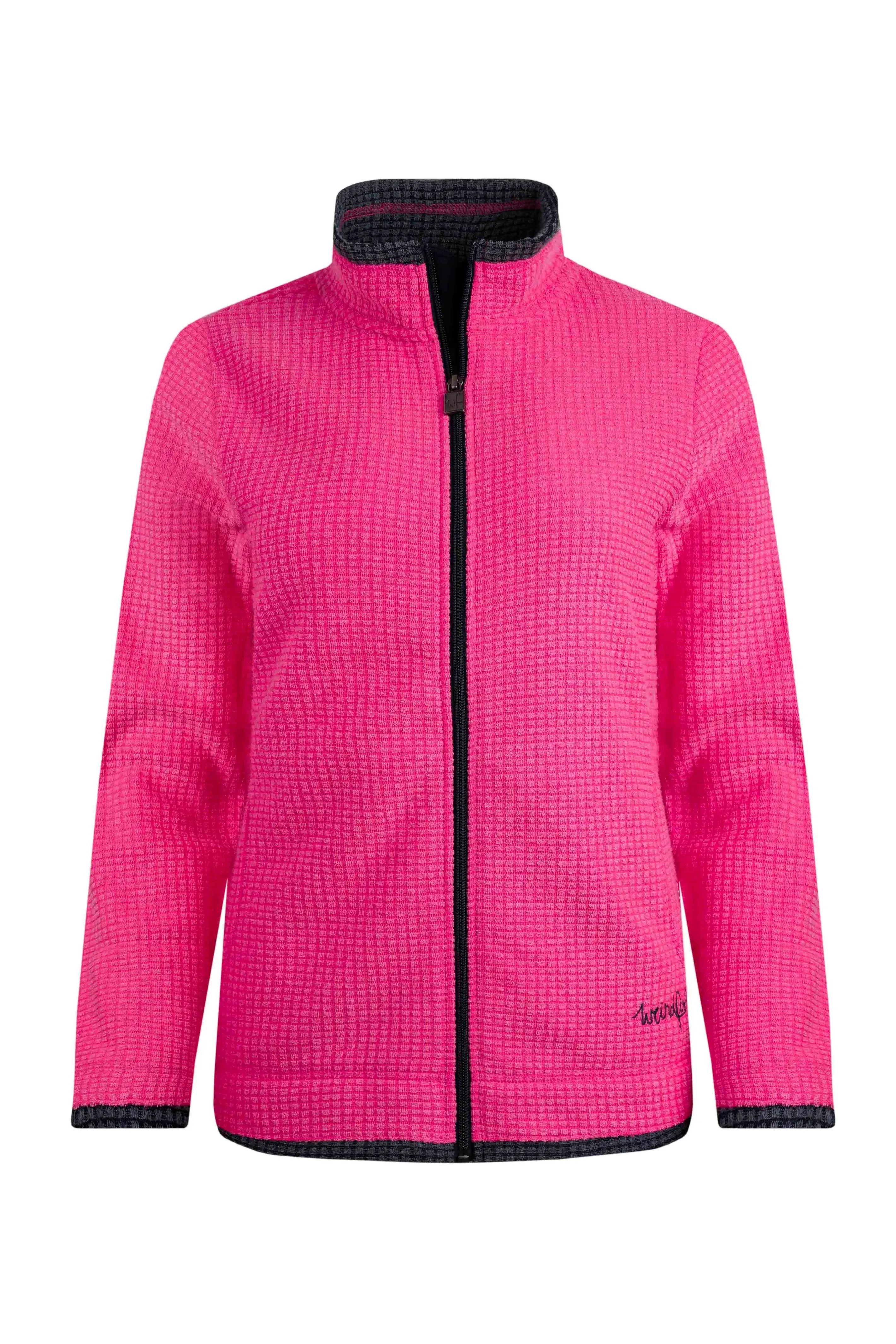 Weird Fish 14 Begonia Pink Ariana Eco Full Zip Grid Fleece