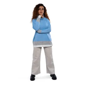 Women - High Collar Pullover - Baby Blue