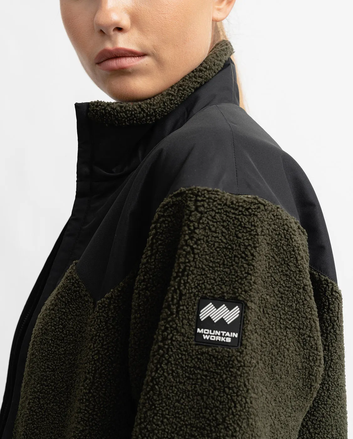 WOMENS HYBRID PILE FLEECE