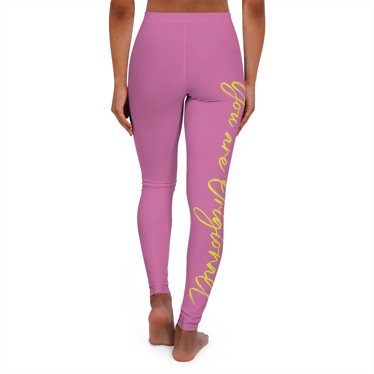 Women's Spandex Leggings (Be Yourself ) PINK