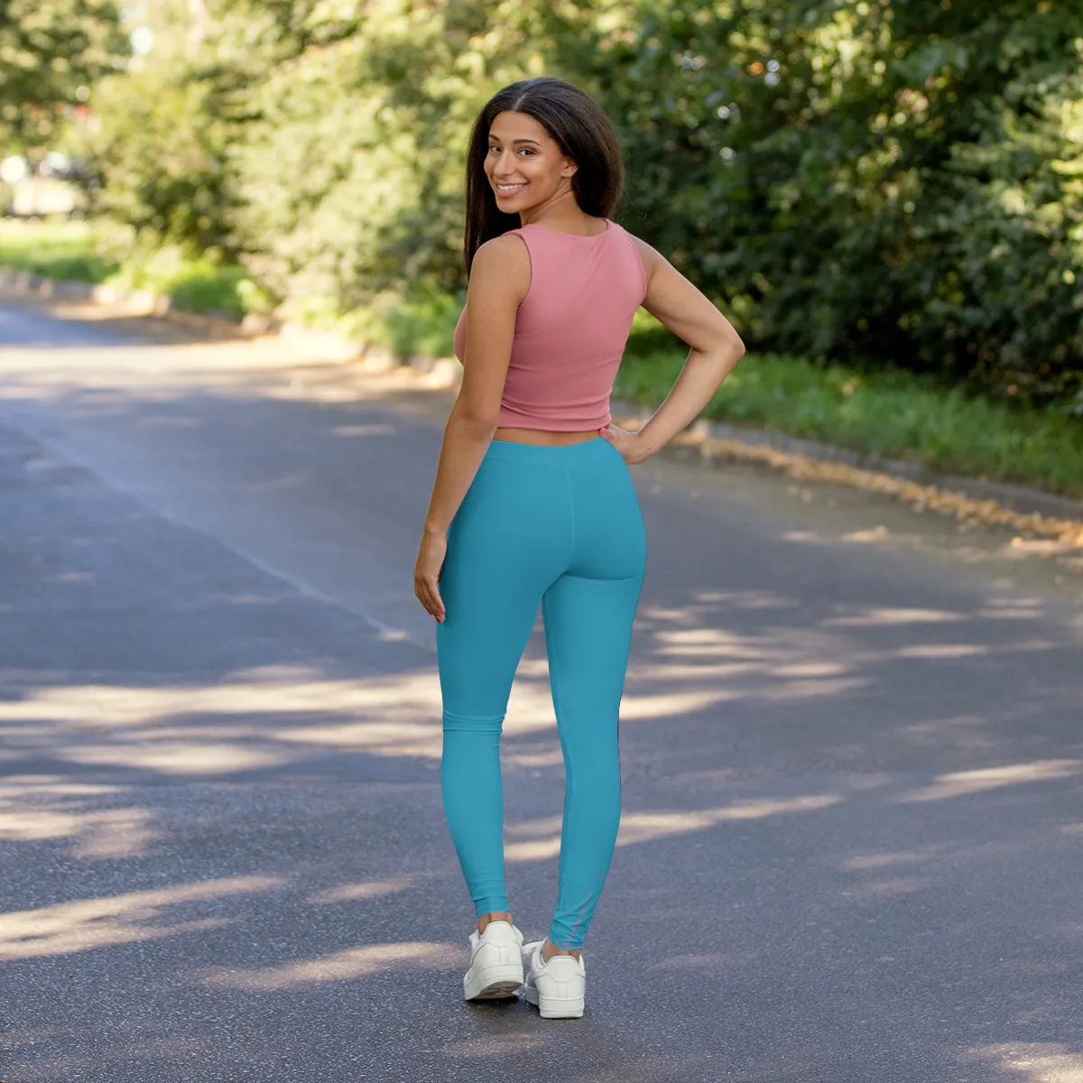 Women's Spandex Leggings ( Born to be wild ) Turquoise