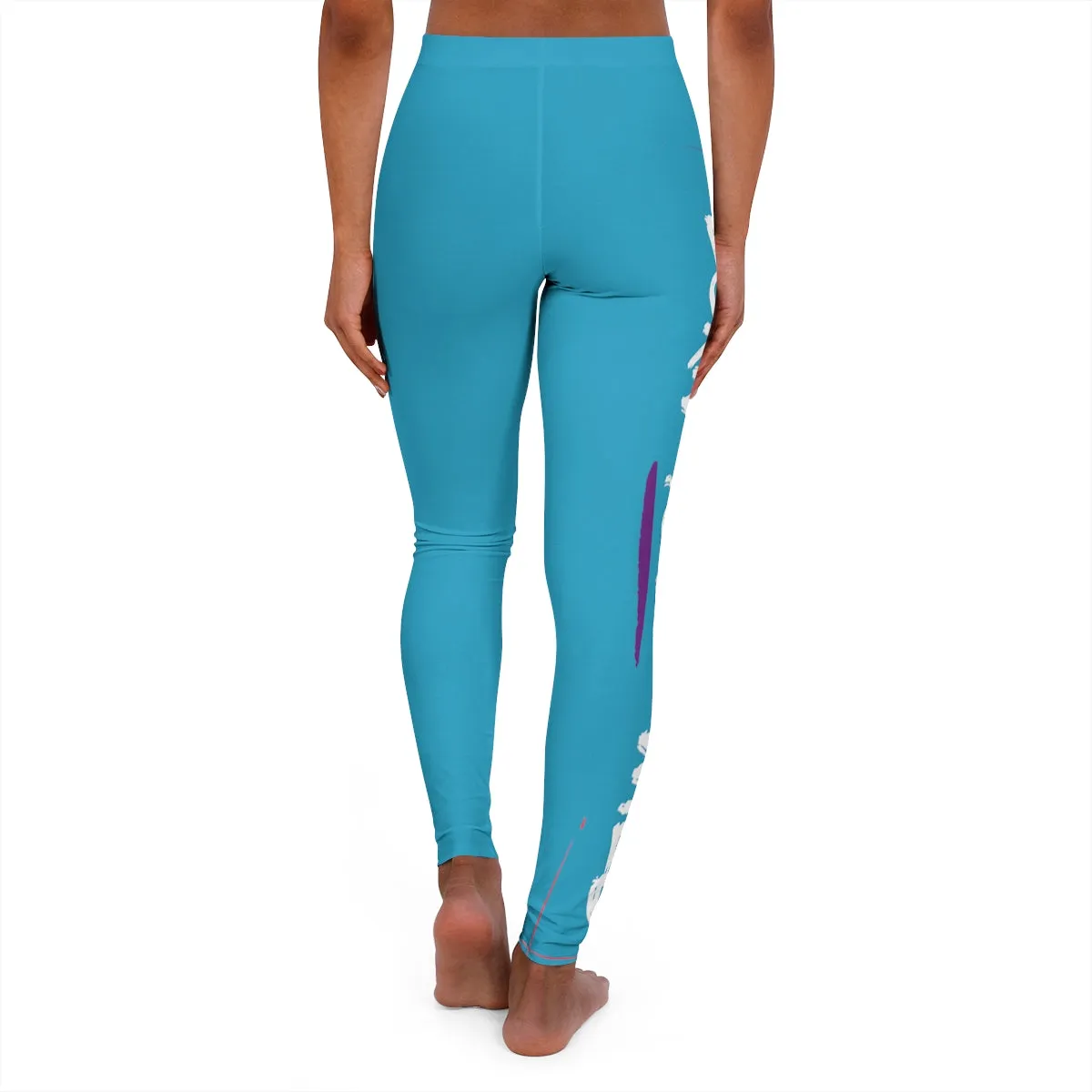 Women's Spandex Leggings ( Born to be wild ) Turquoise