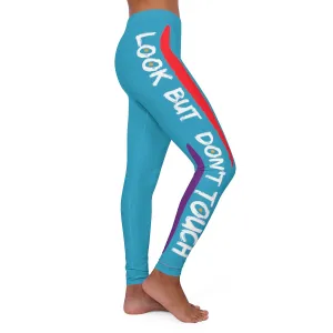 Women's Spandex Leggings ( Look but don't touch ) Turquoise
