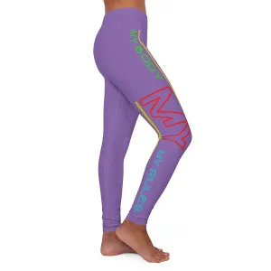 Women's Spandex Leggings ( My body my rules ) PURPLE
